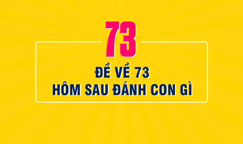 Đề về 73 hôm sau đánh con lô đề gì chuẩn xác nhất 